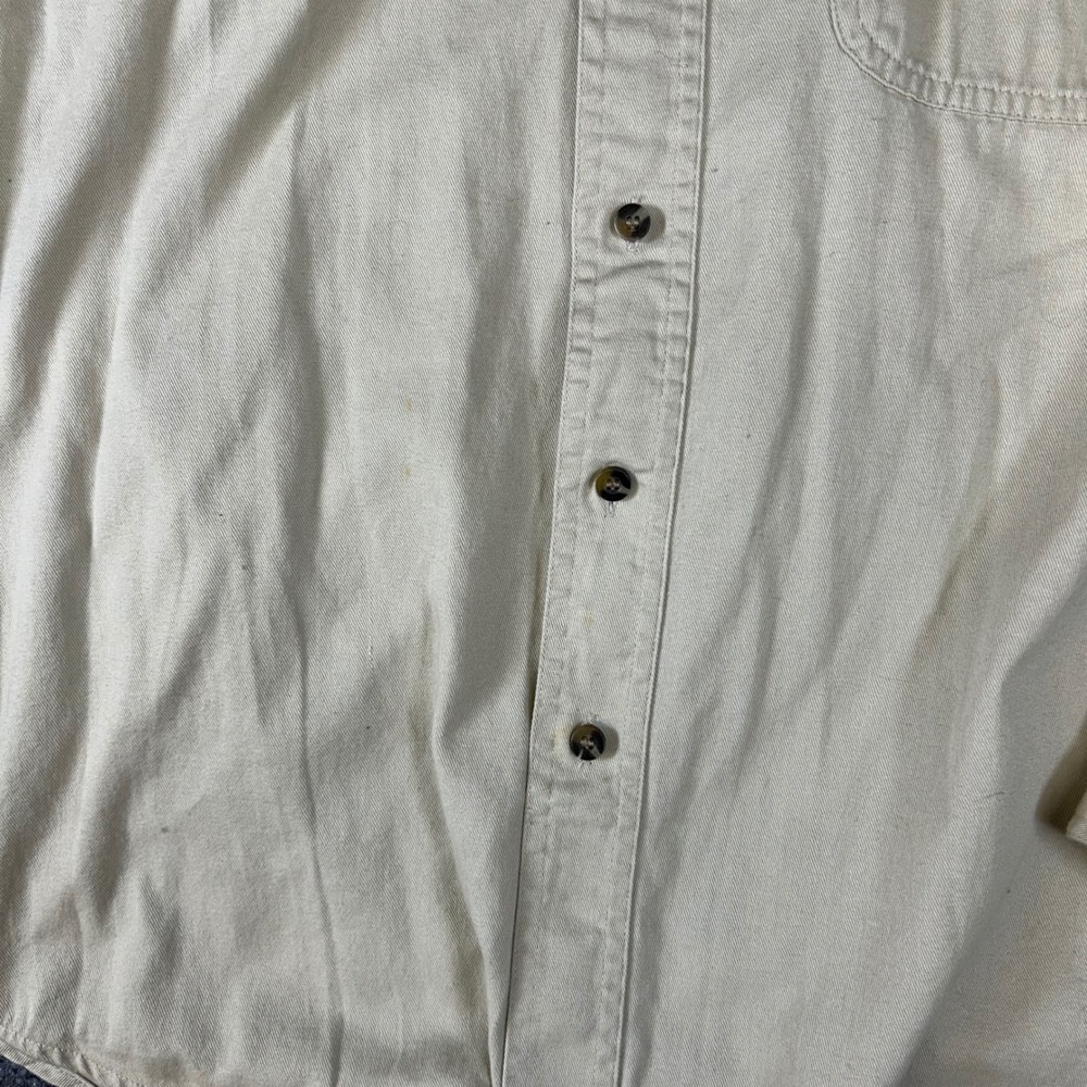 Roper Range Gear Mens Small Shooting Shirt Cotton Twill Quilted Patch Tan Grey - Picture 5 of 8